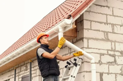 Pose et remplacement de gouttières à la Vieux-Rue